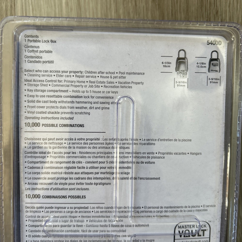 Master Lock Wall Mount Box Combination Dials Holds 5 Keys Storage 5401D New