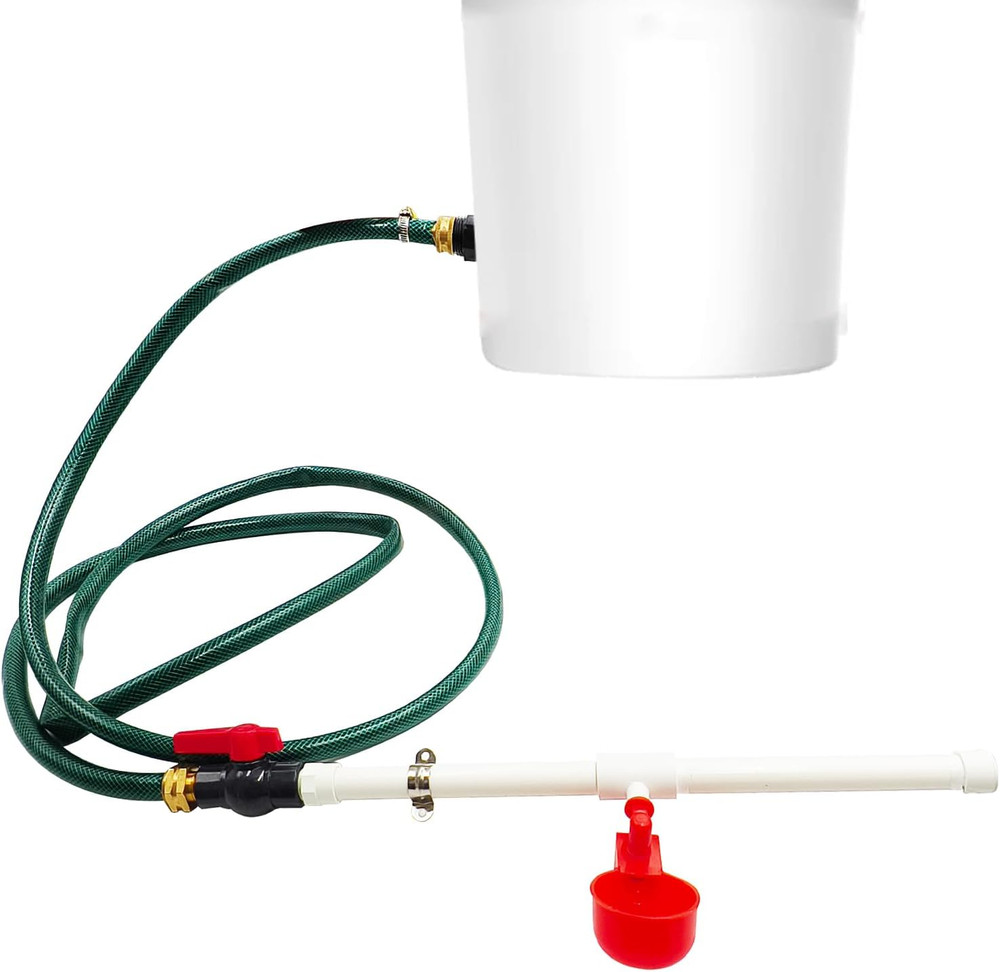 Chicken Coop Accessories – Complete Automatic PVC Pipe Watering System Kit with