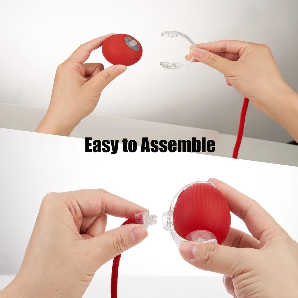 Interactive Pet Ball Toy Automatic Rolling Rechargeable Cat Dog Fast Moving Tail