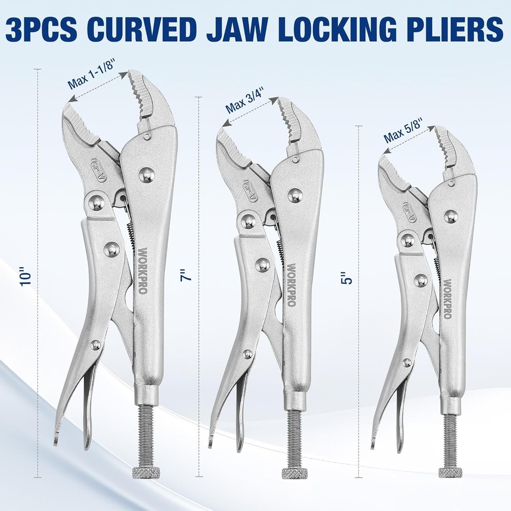 5-Piece Locking Pliers Set, Pliers Tool Set, Vice Grips with Chrome-vanadium ...