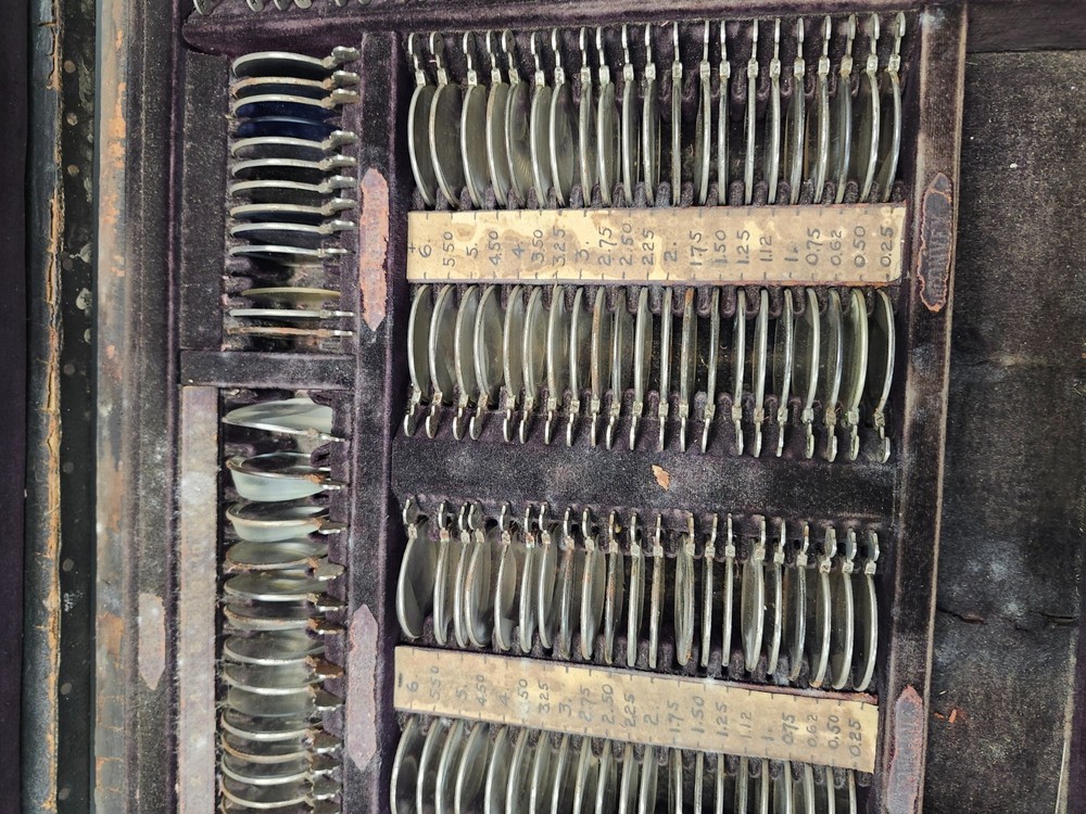 Antique Optometrist Eye Kit Test Glasses Optical