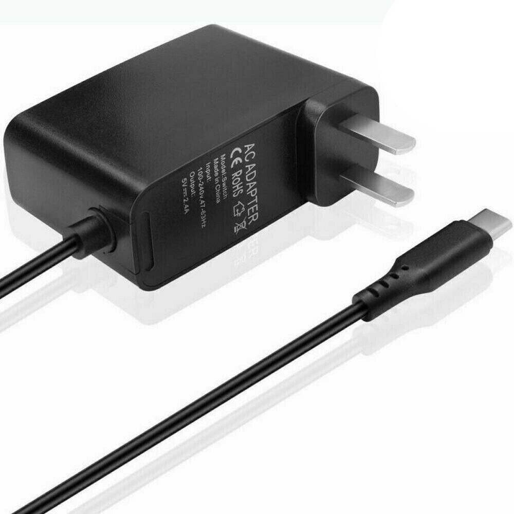 Fast Charging Charger AC Adapter Type C Cable 2.4A For Nintendo Switch or LITE