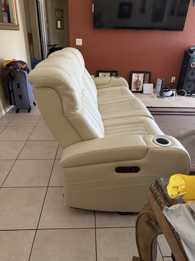 Leather White Couch