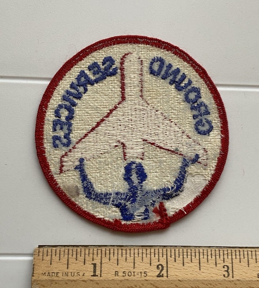 Vintage US Air Force Ground Services Round Embroidered Patch