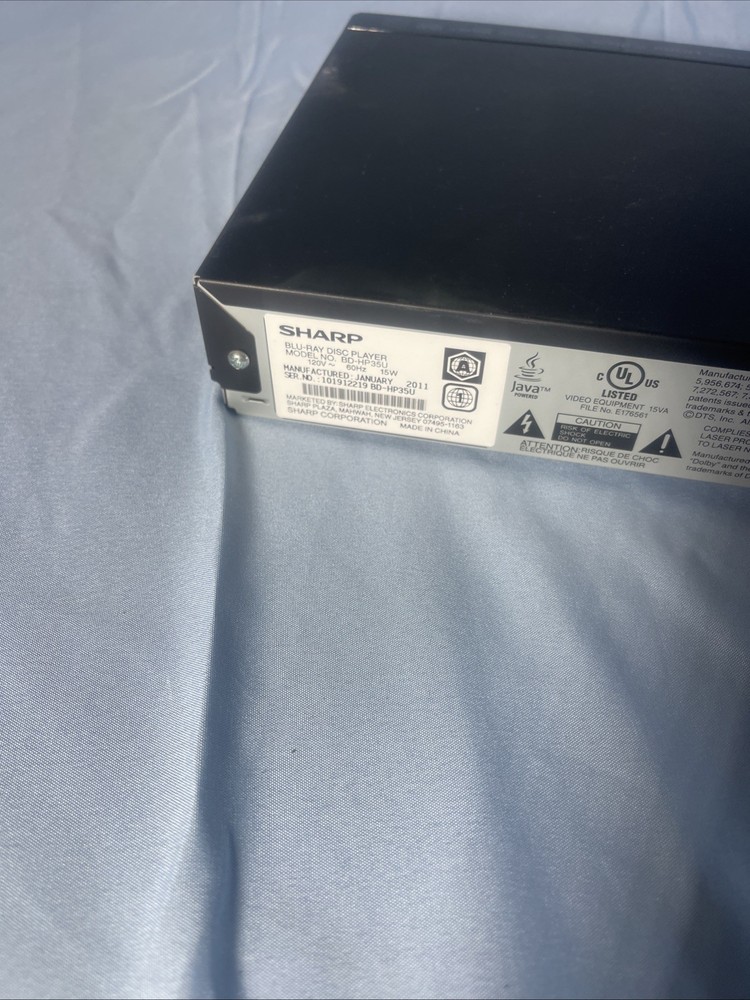 Sharp Aquos BD Blu-Ray Disc Player BD-HP75