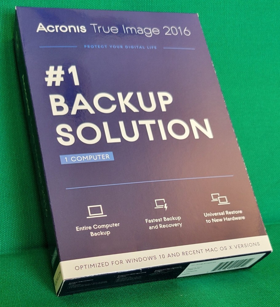 Acronis True Image 2016 #1 Backup Solution, NEW! PC Windows 10 8 7 XP, Mac OSX