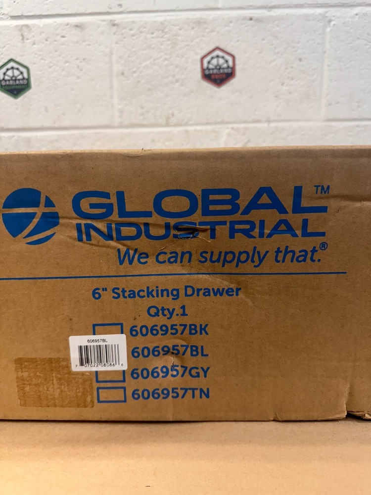 Global Industrial 606957BL 6" Stacking Drawer, Work Bench Stacking Drawer