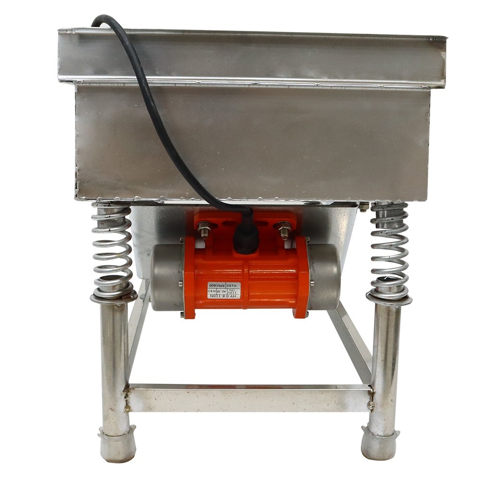 Stainless Steel Linear Vibrating Screen Single Layer 5mm Sifter Sieve Shaker