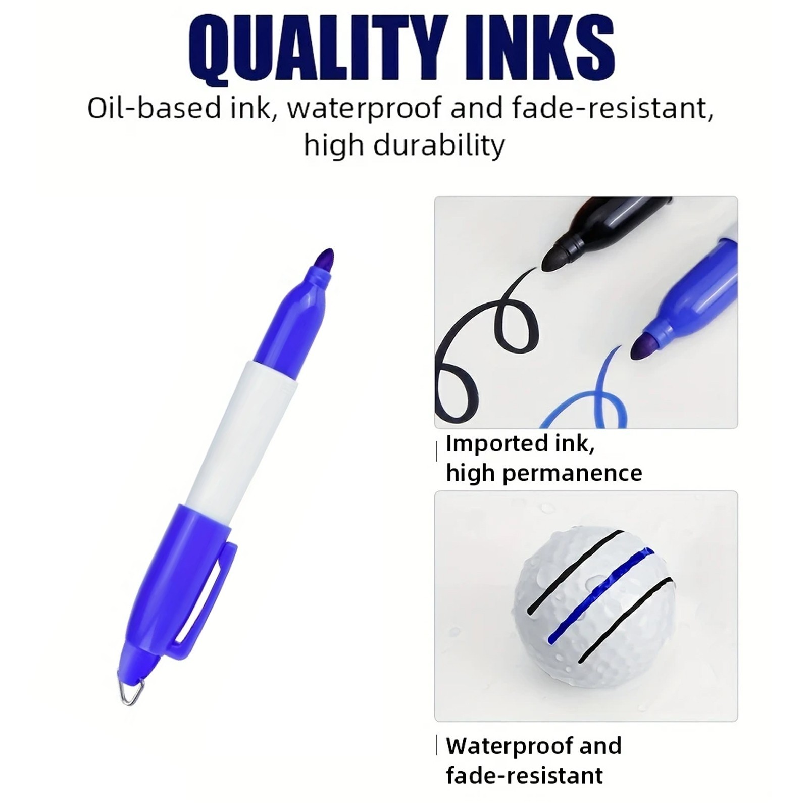 360° Golf Ball Line Marker Kit - Alignment Tool with Markers for Putter Accuracy