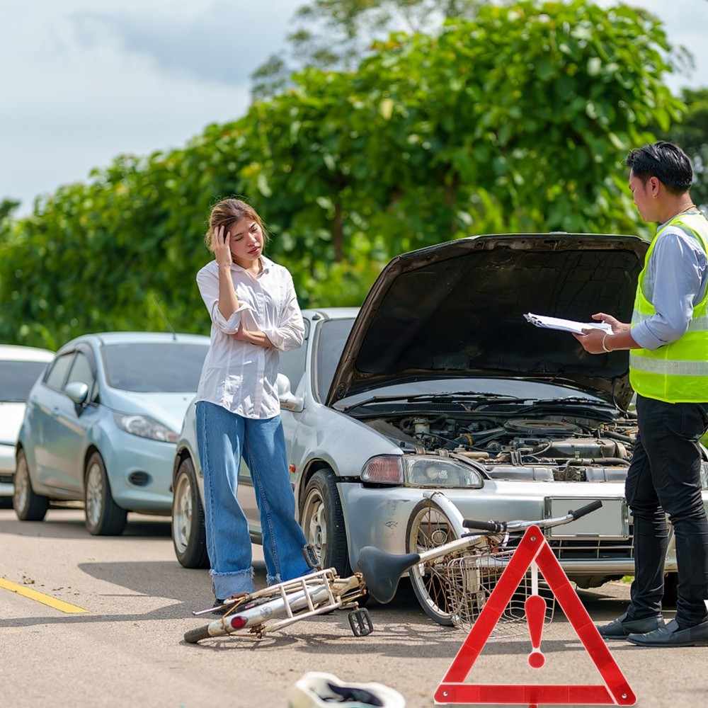 2PCS Reflective Warning Sign Foldable Triangle Car Hazard Breakdown Car Motor