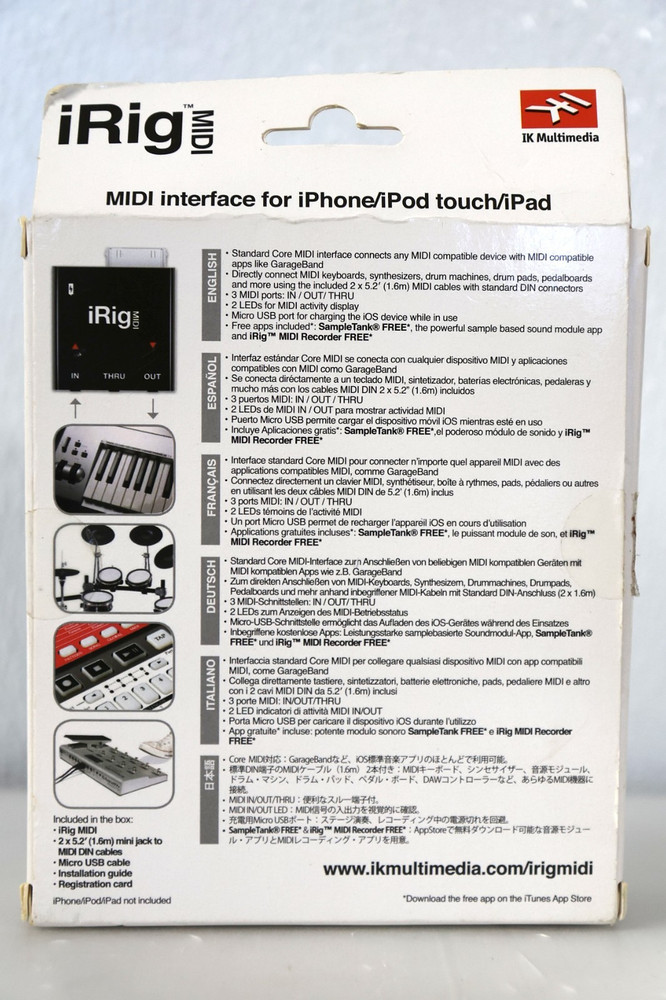 IK Multimedia iRig MIDI Interface for iPhone/iPod touch/iPad (2012)