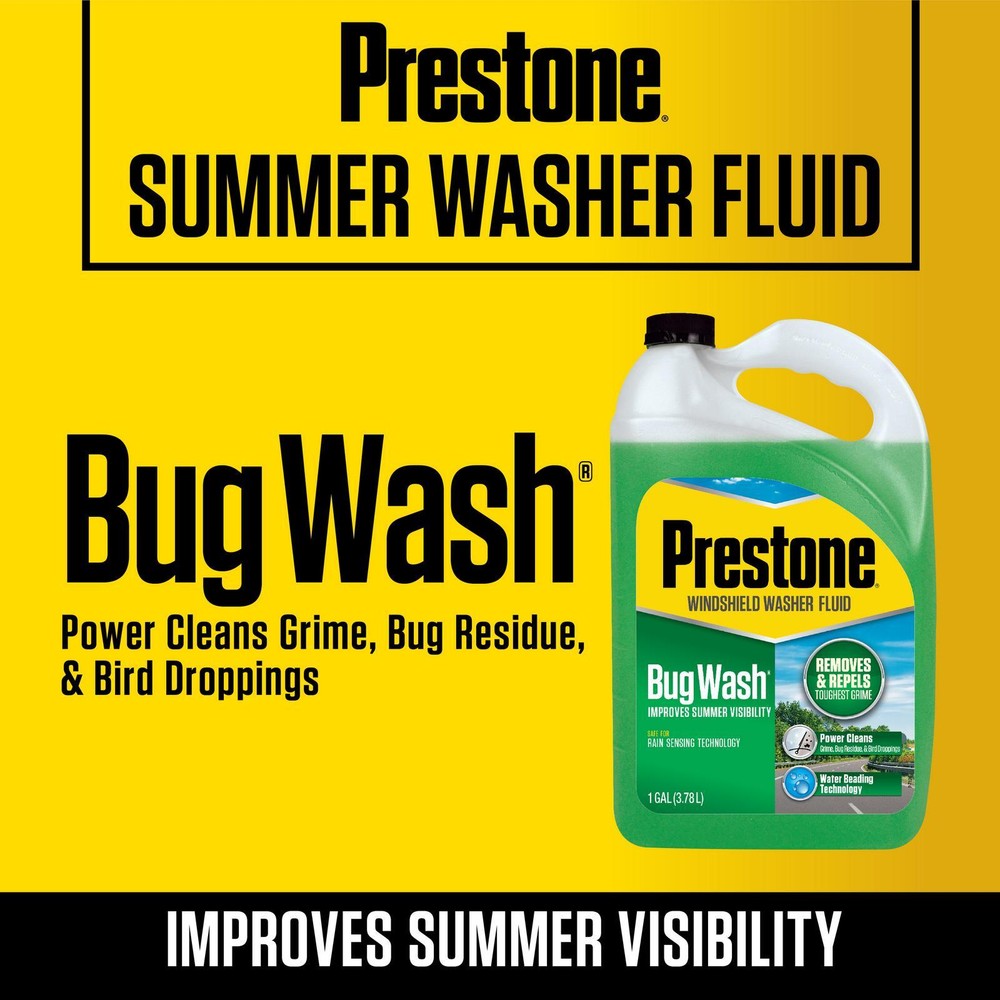 Windshield / Headlight Washer Fluid - Prestone BugWash/Summer Washer Fluid - 1 g