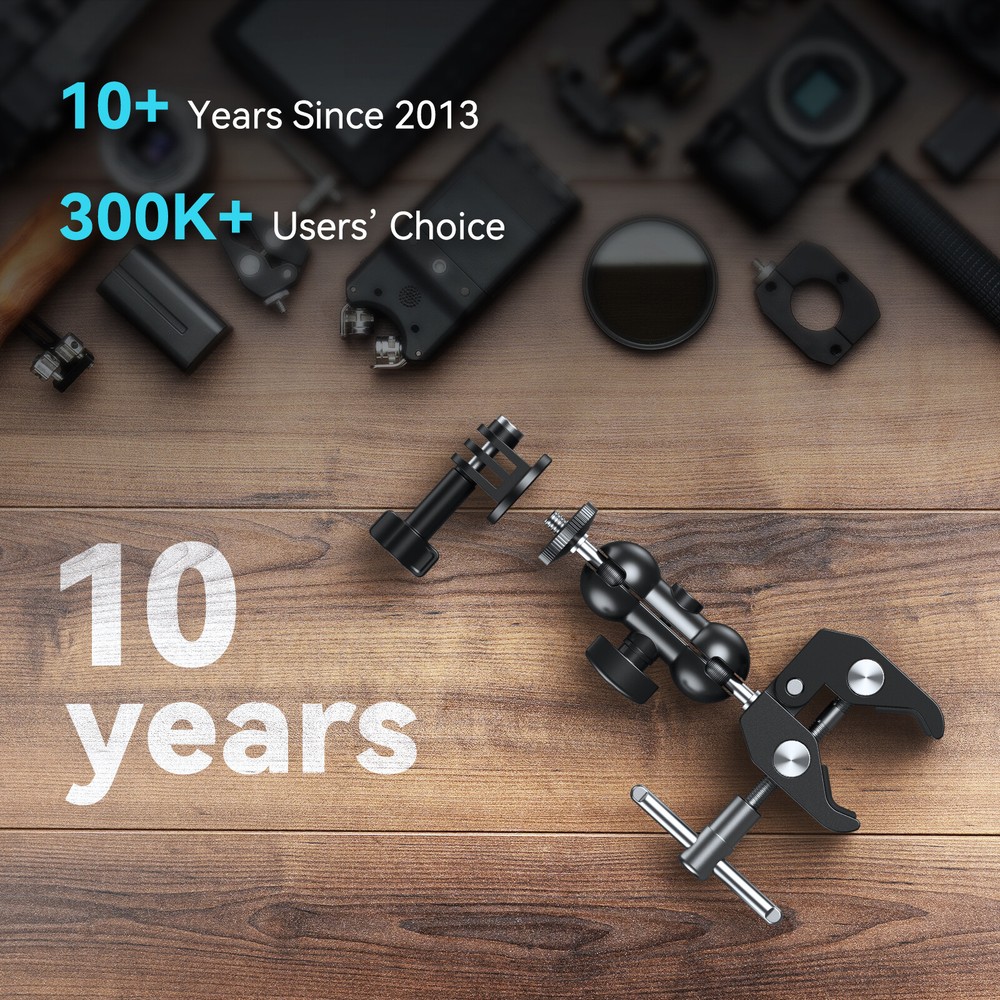 SMALLRIG Cool Ballhead Arm Super Clamp Mount Multi-Function Ball Adapter 1138