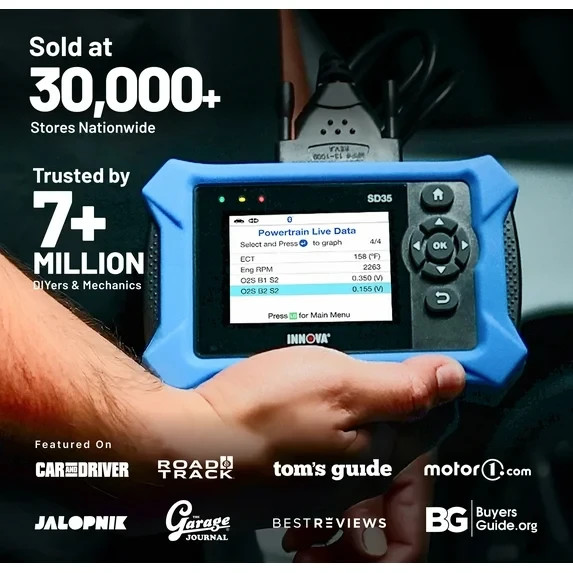 Innova SD35 OBD2 Scanner – ABS, SRS, TPMS & Check Engine Code Reader, Live...