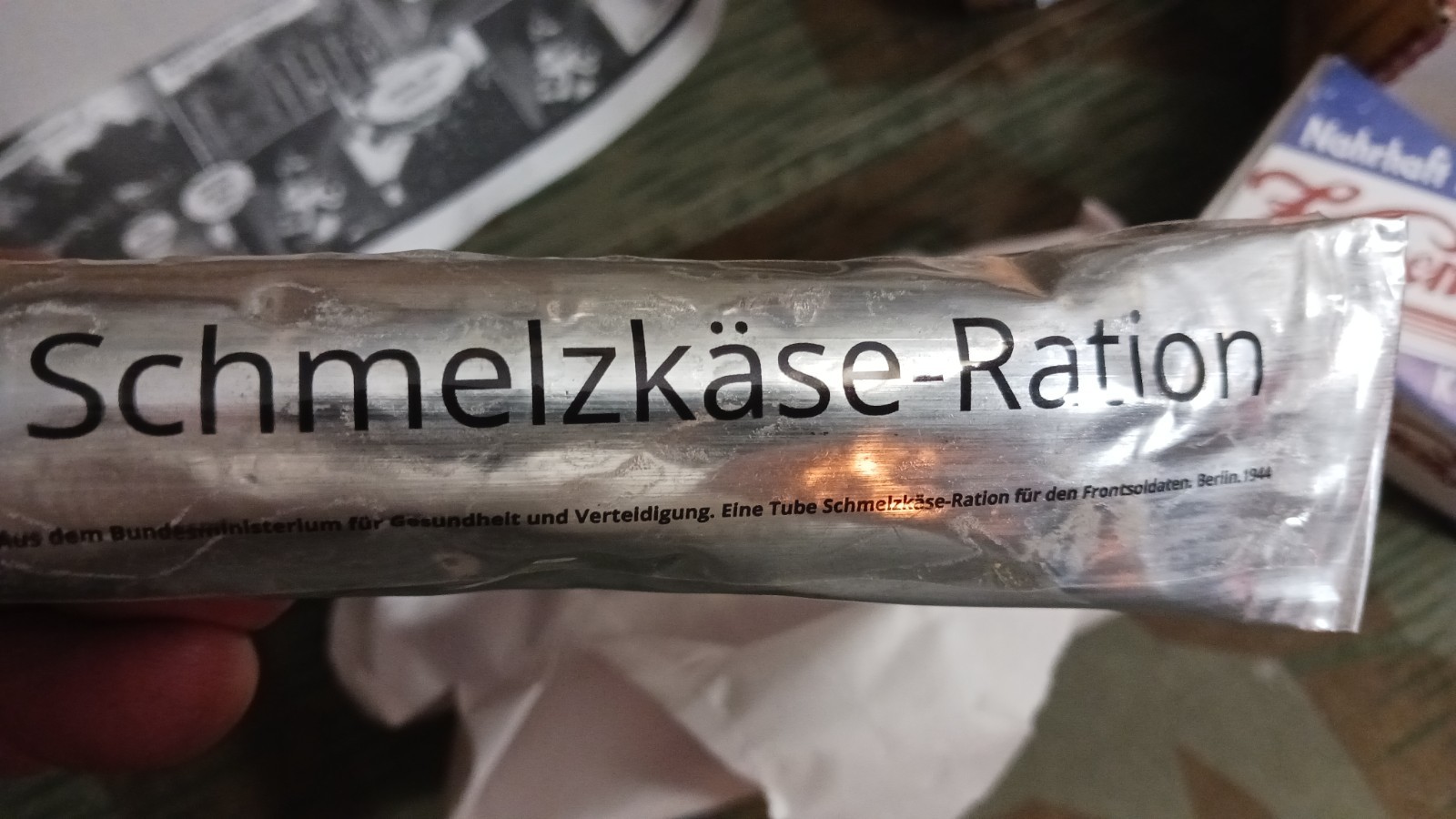WW2 reproduction German cheese tube ration-current and eatable # 2