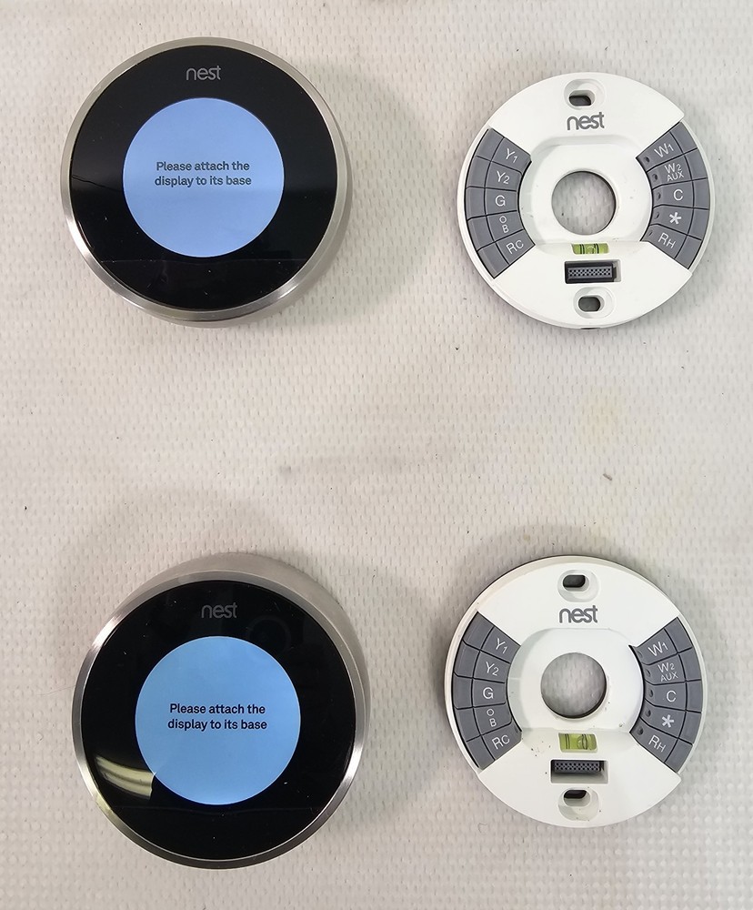 2 - Google Nest 1st Generation Learning Programmable Thermostats & Wall Plates