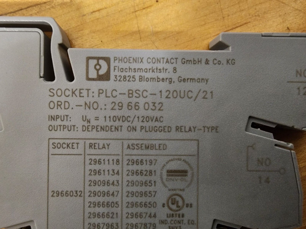 Phoenix Contact Relay Socket, 2966032 with Relay, 2961118