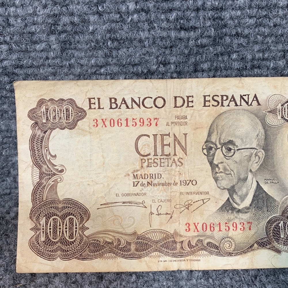 SPAIN 100 PESETAS Banknote 1970