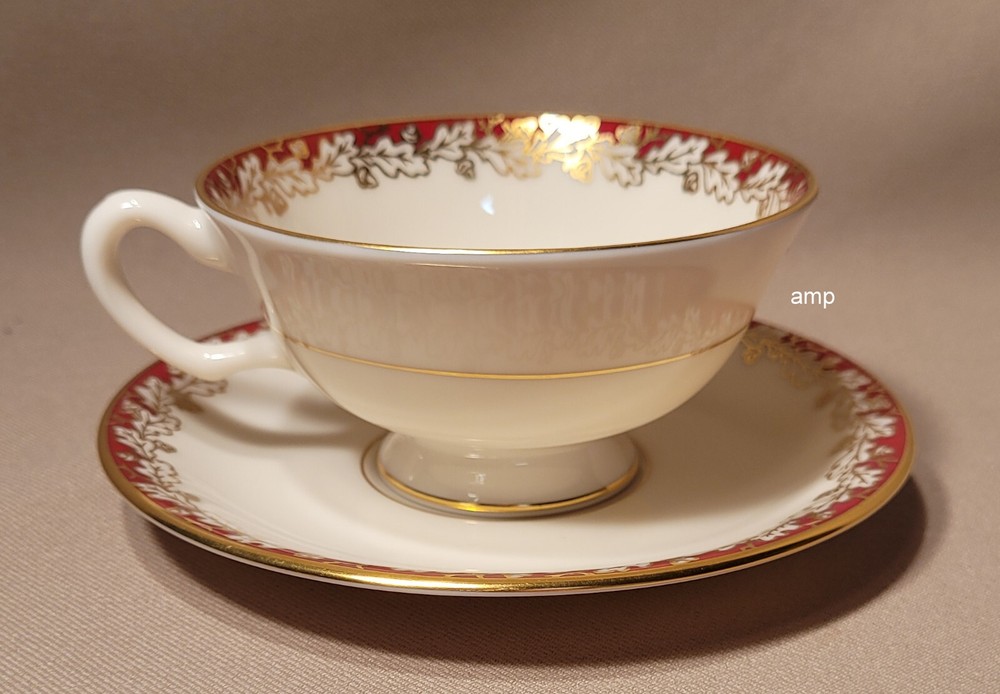 Lenox Oak Leaf Maroon (5 Piece) Place Setting EXCELLENT!