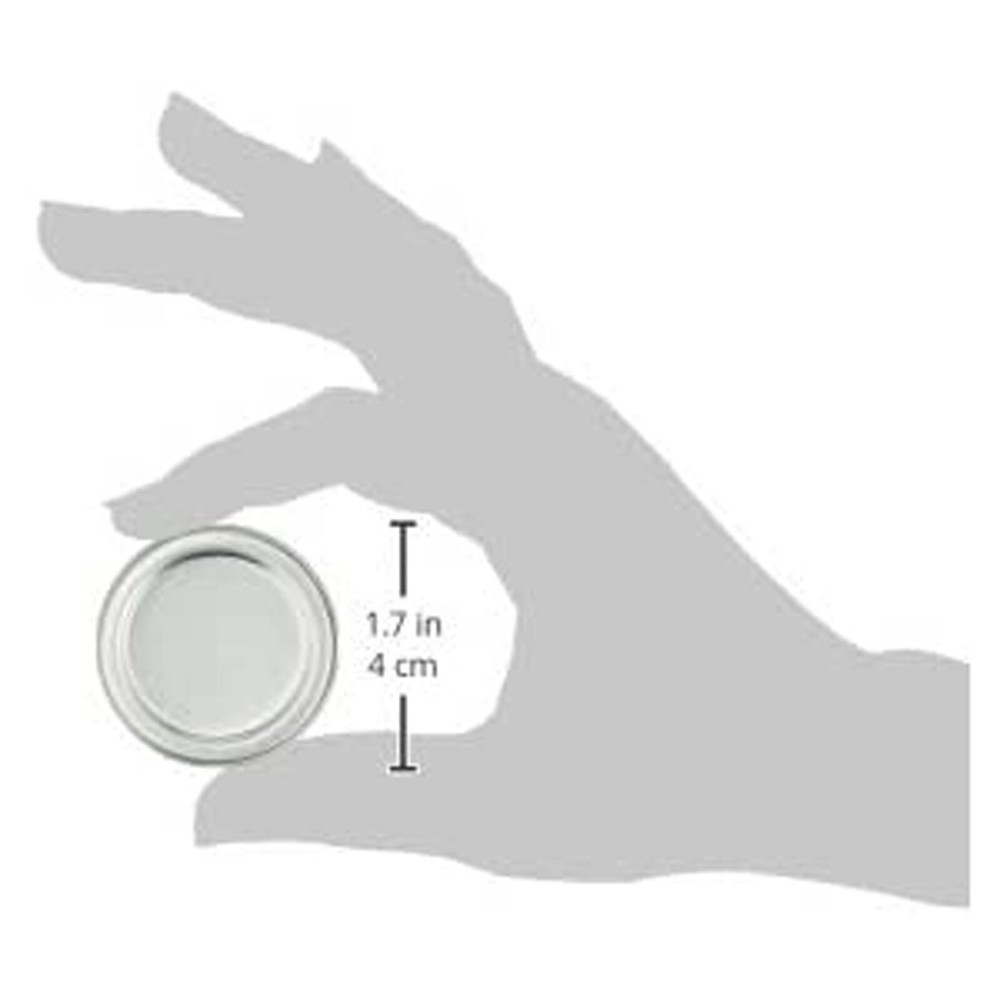 Flat Tin Container with Screwtop Cover, 1/2 oz