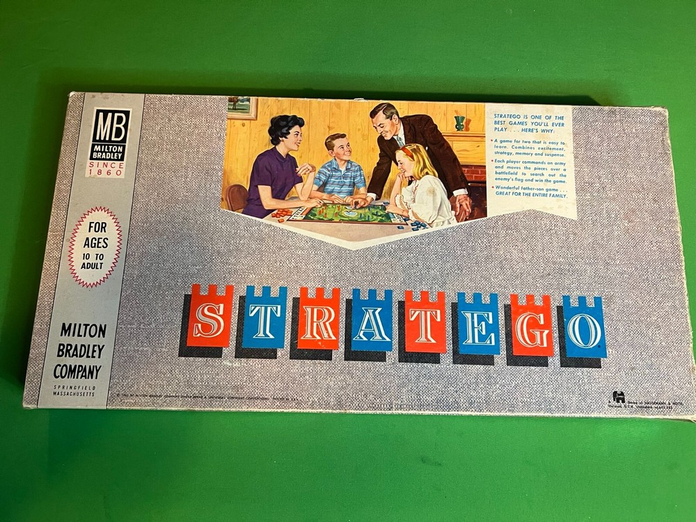 Vintage 1960's STRATEGO Board Game Complete + extra replacement board