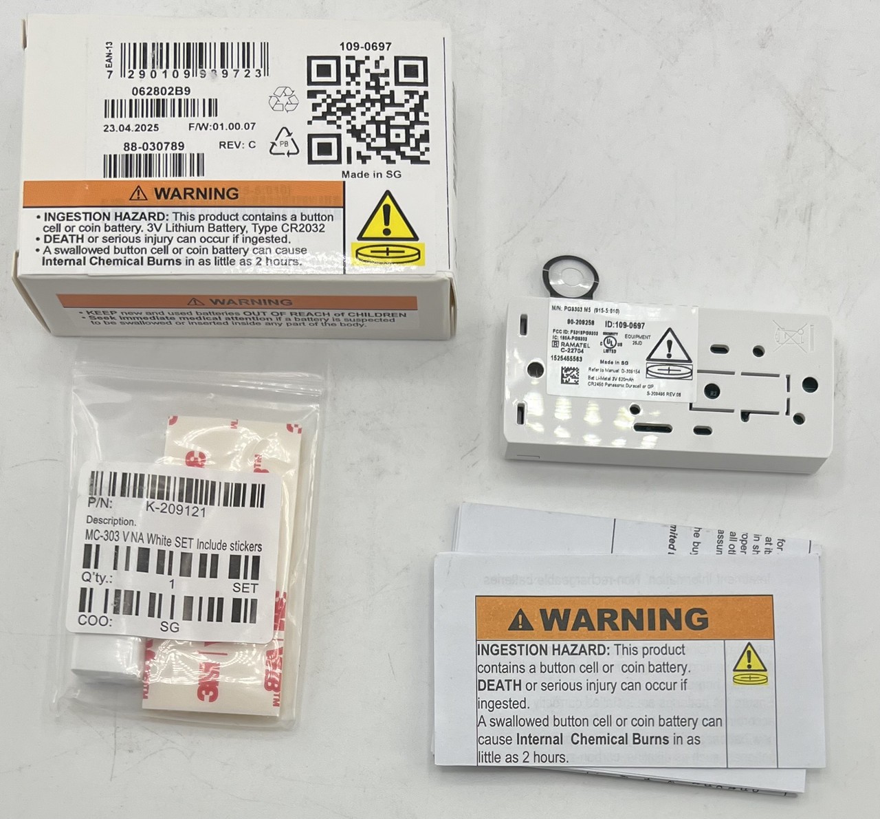 48*DSC PG9303 CANADIAN/TELUS WIRELESS MAG DOOR WINDOW SENSOR 88-030789 915-5:010