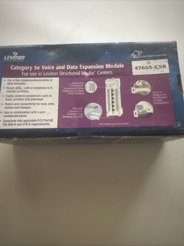 Leviton 47605-C5B Category 5 Voice and Data Module