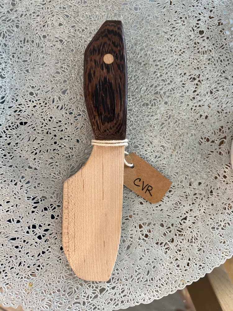 Hand-Crafted Maple and Wenge 7” Spreader Knife