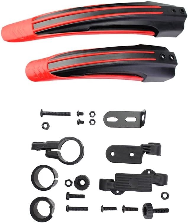 Adjustable Mountain Bike Mudguards Set - All Black