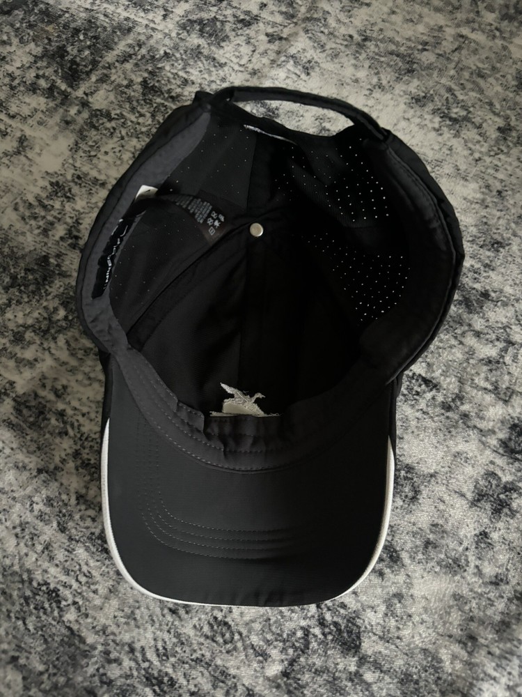 Nike Golf Dry Fit Hat Black Adjustable Strapback Mesh Breathable Good Condition
