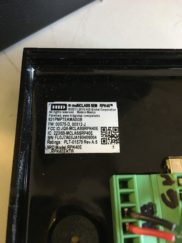 921PMPTEKMA0GB RPK40GB Keypad Wall Switch Reader used