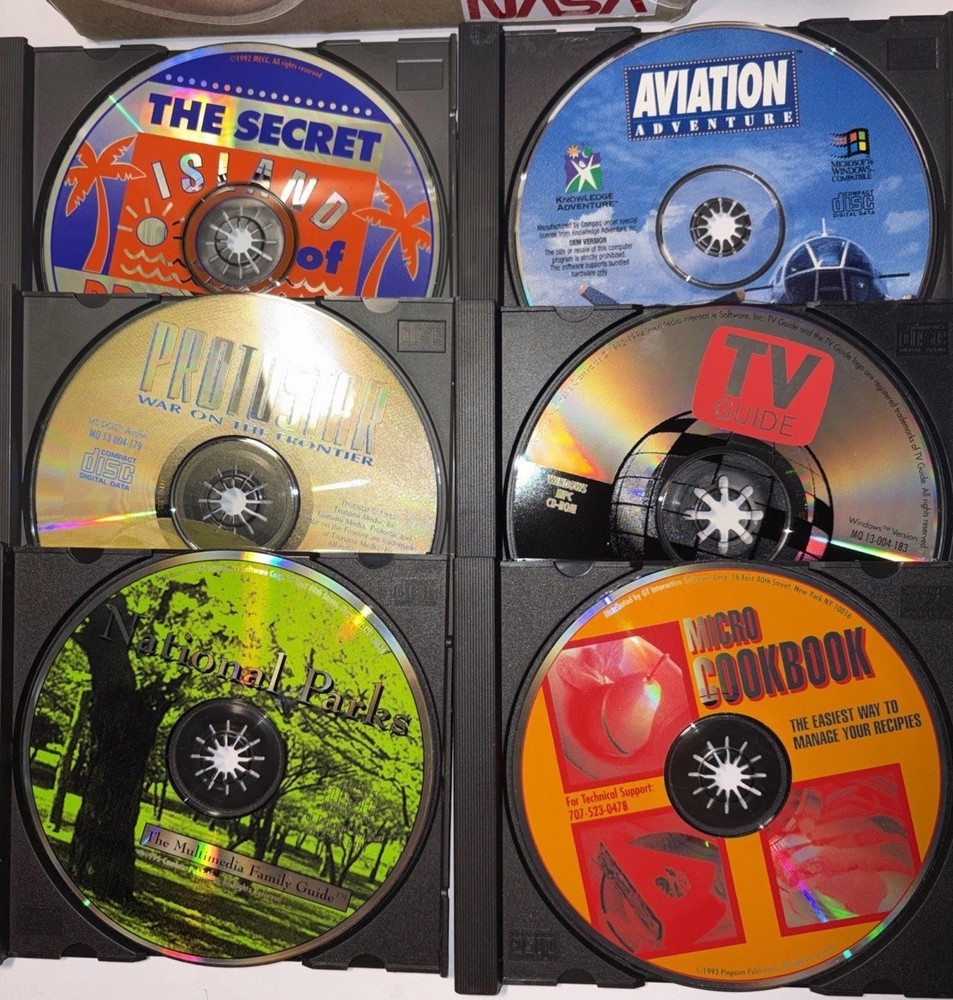 Microsoft 1990s PC Games & Software Lot - 33 Items with Box