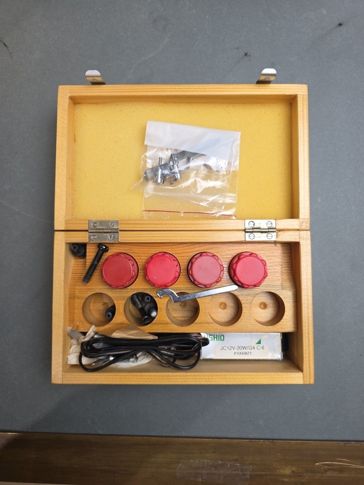 Comcon Binocular Microscope N960236 In Wooden Case 4 Objectives