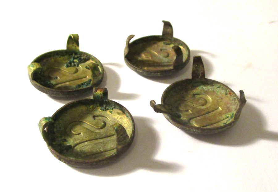 4 Original WW1 Cavalry U.S. Bridle Rosettes