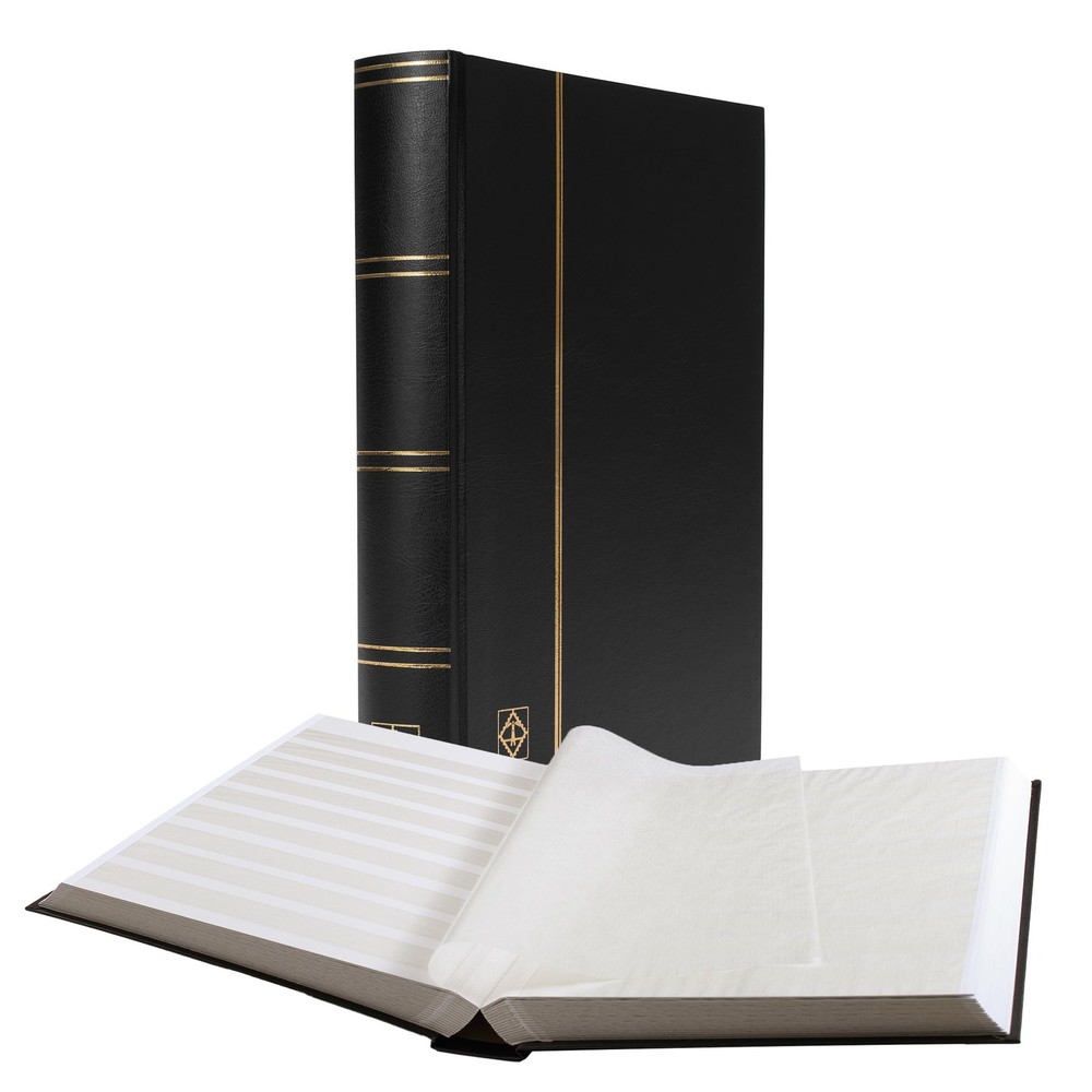 LIGHTHOUSE – “Basic” Hard Cover Stockbook for Stamps - 64 White Cardstock 9”x12”