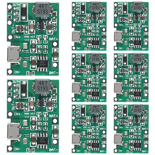 8Pcs 2A USB 18650 Lithium Li-ion Battery Charger Module Adjustable Boost