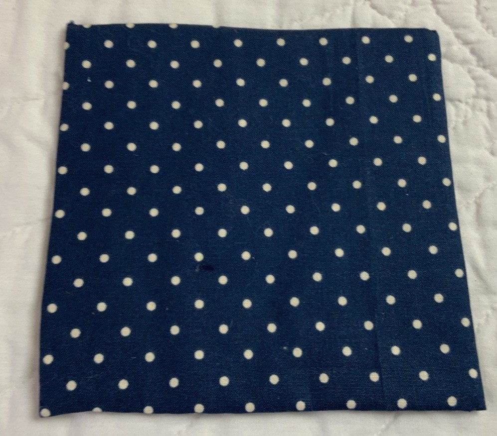 Antique Patchwork Quilt Table Topper, Early Calicos, Triangles, T’s, Red
