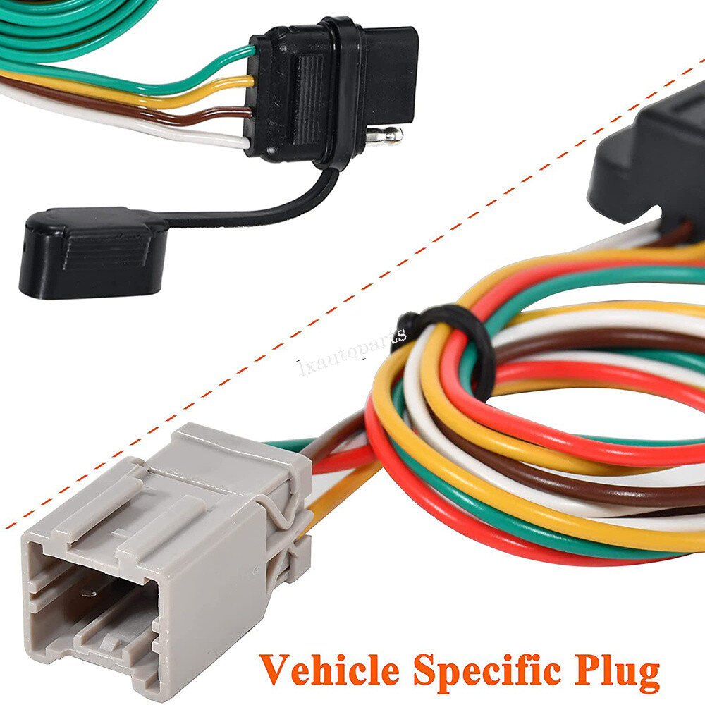 RV Trailer Tow Light Wiring Connector 4 Way Flat 55336 For Honda Pilot 2003-2008