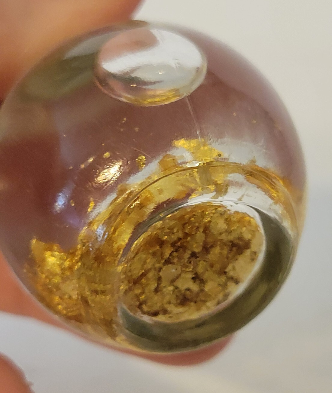 Souvenir Genuine Gold Flakes In Miners Assay Bottle Wolf Top