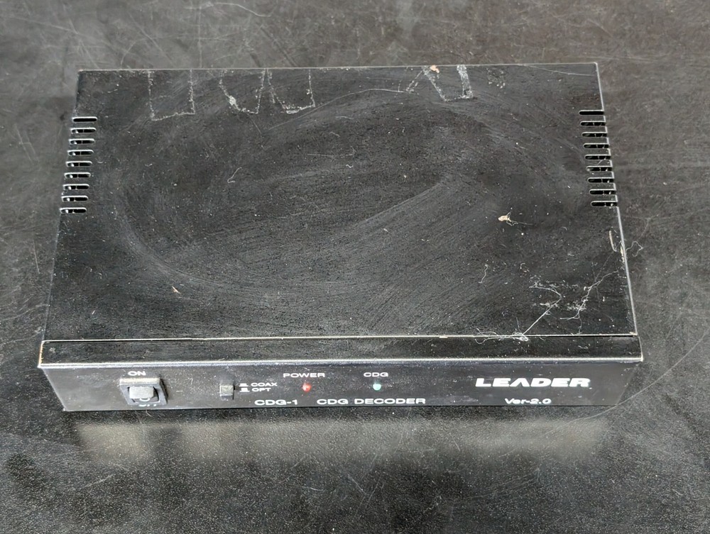 LEADER Karaoke Decoder CDG-1 CDG Decoder Ver. 2.0 w/ Power Supply Cord