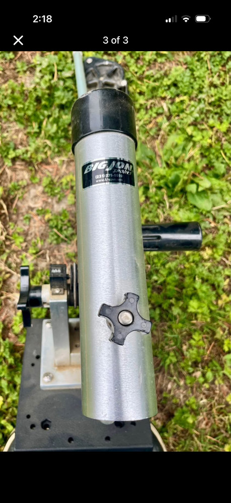 Big Jon downriggers with rod tube mount