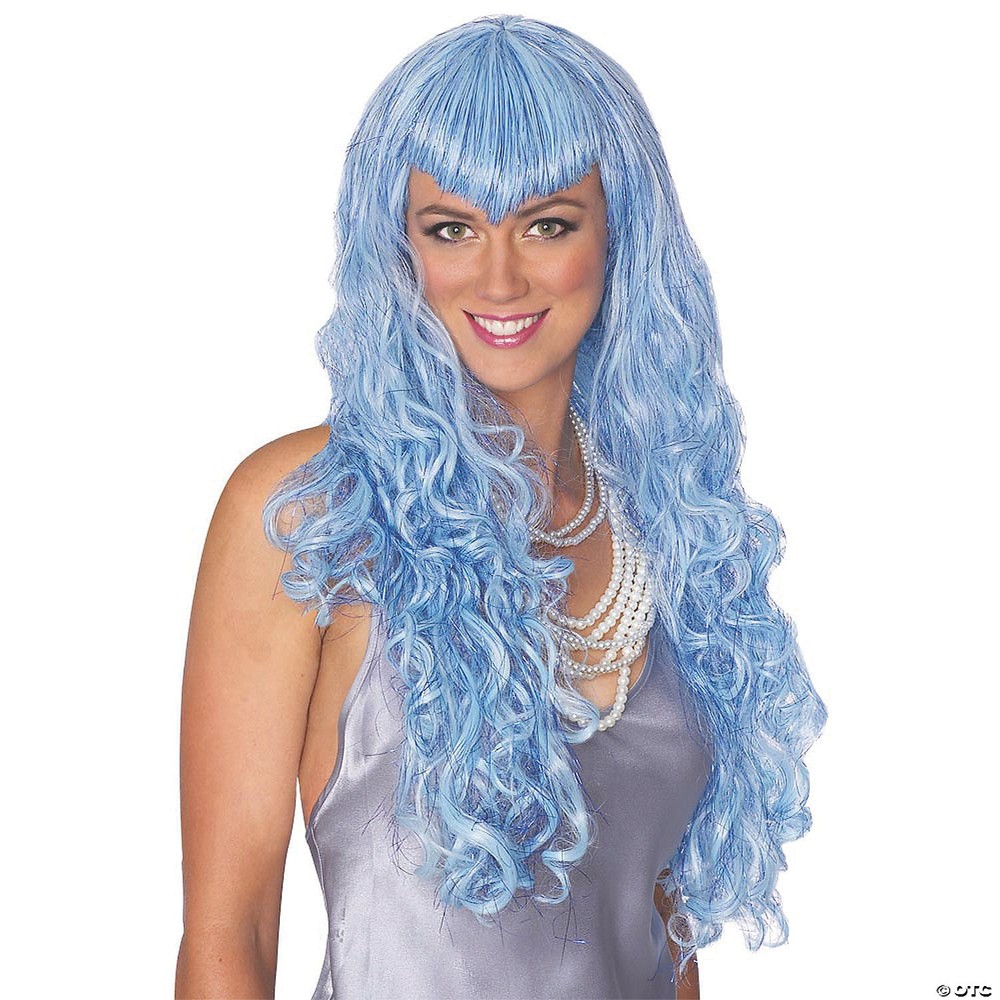 Blue Mermaid Wig Costume