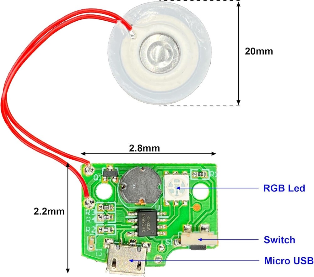 2 Pack Ultrasonic Mist Maker Discs - 5V DIY Humidifier Modules for Aromatherapy