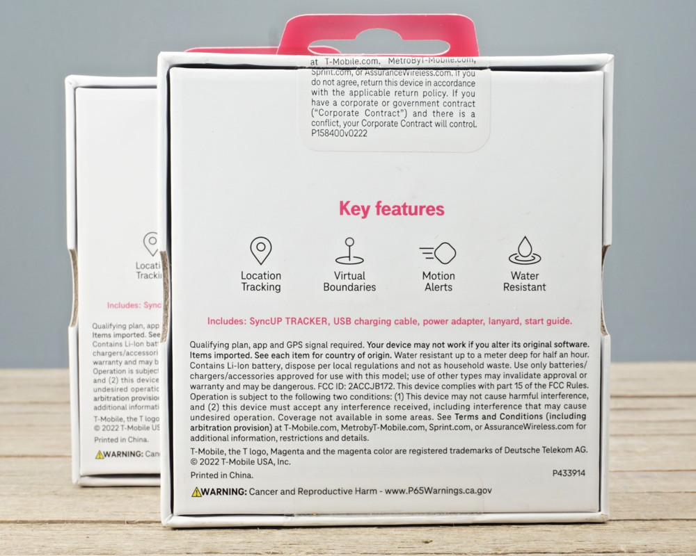 T-Mobile SyncUP Tracker 2nd Gen, 4G LTE, 128MB, Gray Kit