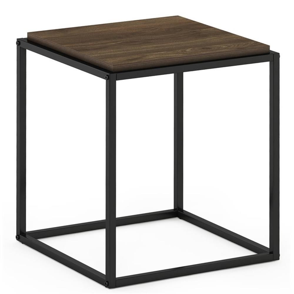 Pemberly Row Engineered Wood 1-Tier Stackable Shelf in Columbia Walnut