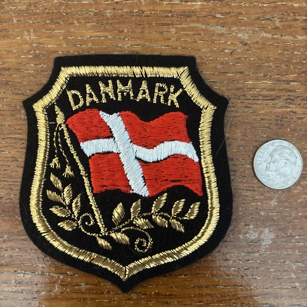 Dannebrog Denmark flag shield patch