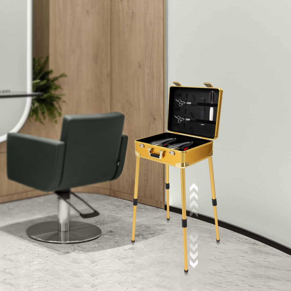 Barber Case Mobile Barber Station Professional Barber Toolbox Adjustable Height