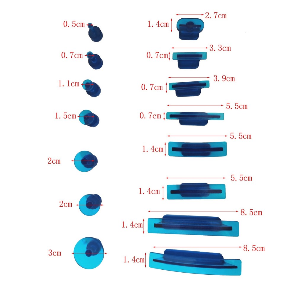 12pcs Car Body Glue Pull Tabs Paintless Dent Removal Tools Bottle Tabs Set