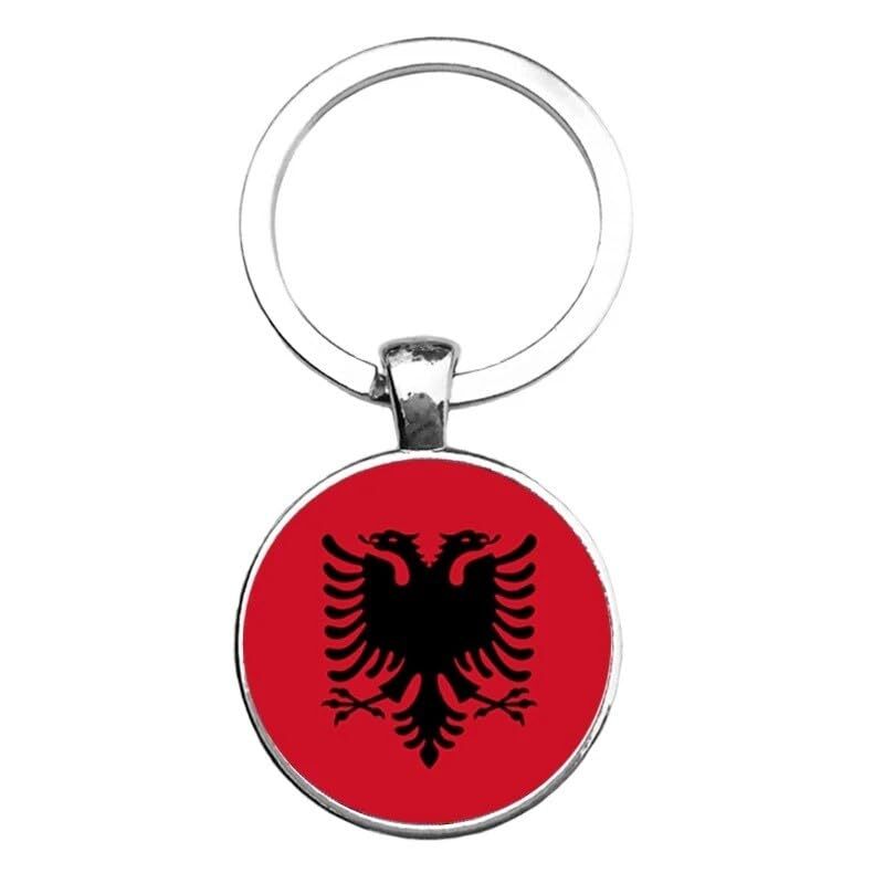 Art Attack Albanian Flag Keychain