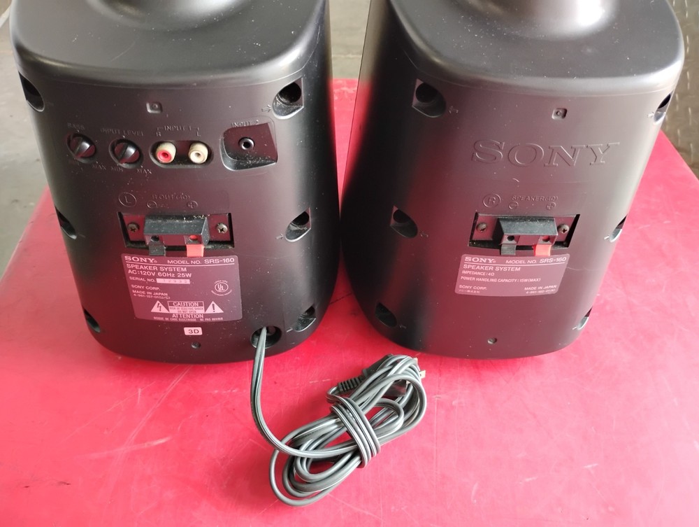 SONY SRS-160 Active Computer Speakers Tested Working